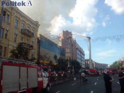 Khreshchatyk în focul care se întâmplă în centrul de la Kiev (foto)