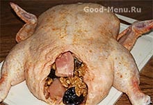 Csirke töltött hús - recept lépésről lépésre fotók