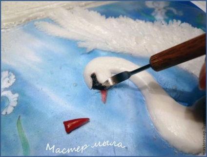 Maestru de săpun pictura albă lebădă