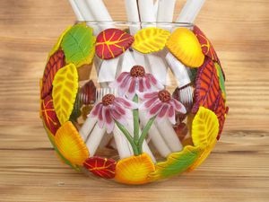 Mesterkurzus váza „őszi fantázia” a dekor polimer agyag - Fair Masters - Hand
