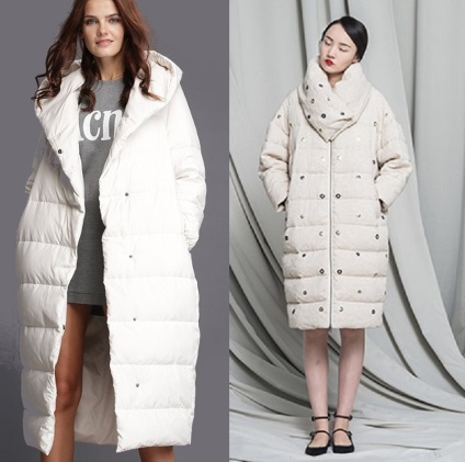 Modă jos cocon jacheta pentru 2017-2018 ani modele de sex feminin în fotografie, cu ce să le poarte