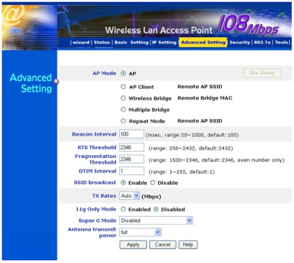 Configurarea router-ului wireless levelonewap-0003 cu suport pentru 108mbits