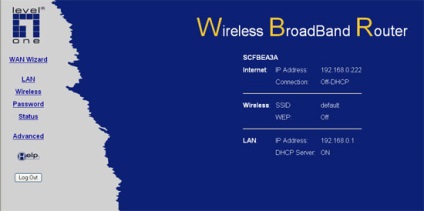 Configurarea router-ului wireless levelonewap-0003 cu suport pentru 108mbits