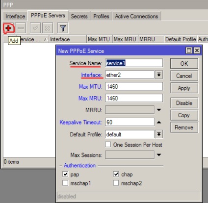 Configurarea microtik pppoe