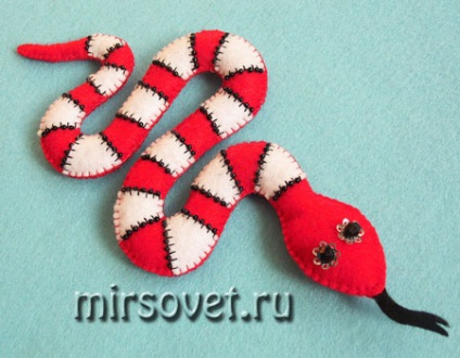 Коледна играчка змия с ръцете си майсторски клас