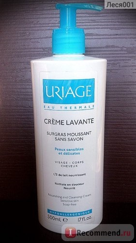 Tisztító krém az arc, a test és a haj Uriage creme lavante - «kiváló kímélő szer