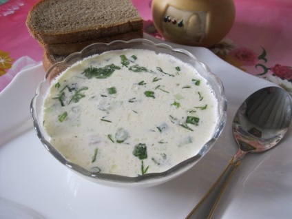 Okroshka pe supă de pui - o versiune consistentă a celebrului fel de mâncare