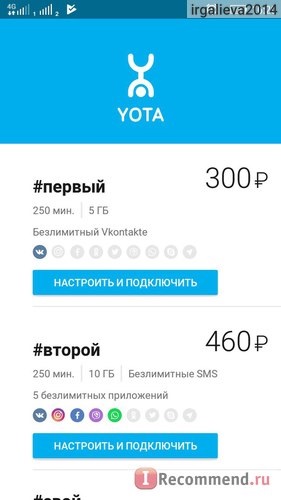 Operatorii de telefonie mobilă yota - 