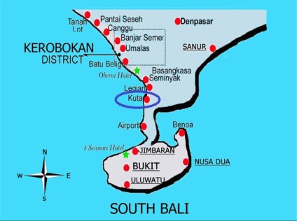 Caracteristicile districtelor din Bali