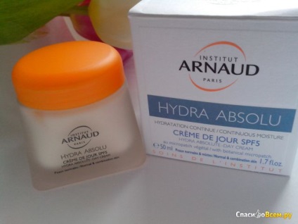 Feedback despre crema de zi pentru fete institut arnaud paris hydra absolu spf5 pentru normală și mixtă