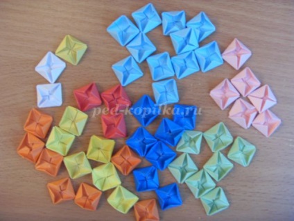 Panoul este necunoscut în tehnica origami - mozaic pentru copii