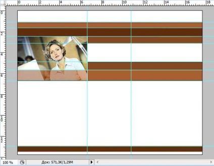 Photoshop - hogyan oszlik a webhely elrendezését