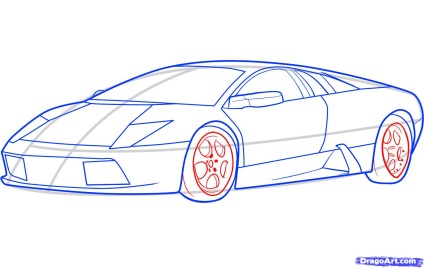 Instrucțiuni pas cu pas pentru desenarea lamborghini