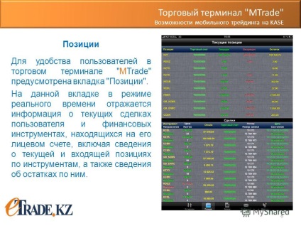 Prezentare pe tema 1 terminal de tranzacționare - mtrade - oportunități de tranzacționare mobile pentru kase