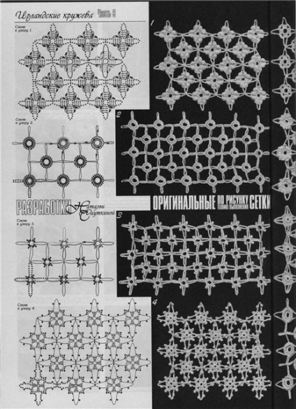 Principiul modelelor de tricotare continuă - niște plase tricotate, spițe și cârlige - creativitatea mâinilor - un catalog de articole