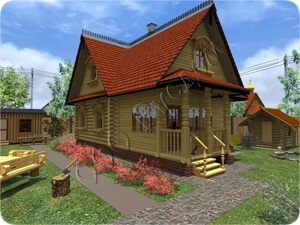 Proiecte de case de țară, construcția și proiectarea unei cabane din lemn, un proiect standard