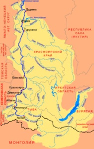 Râul Yenisei - meridianul