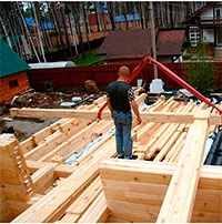 Recomandări pentru depozitarea și asamblarea seturilor de case din lemn de furnir laminat cu cupe tocate, un grup