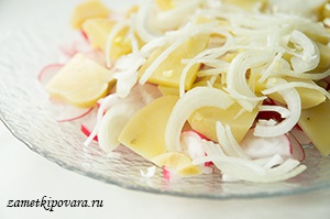 Salata de cartofi cu ridiche, retete simple cu fotografii