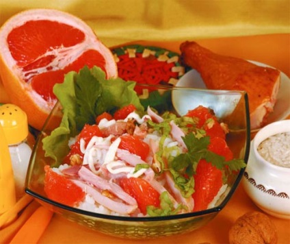 Salata cu grapefruit - un fruct cu adevărat însorit