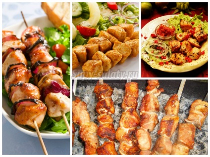 Shish kebab de la pui