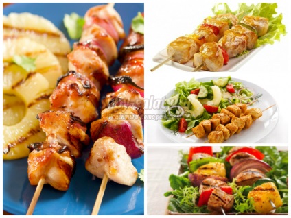 Shish kebab csirkehúsból