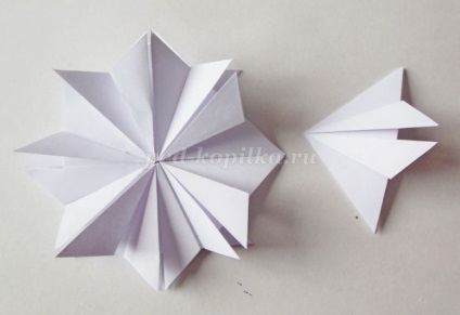 Snowflake în tehnica origami pentru începători