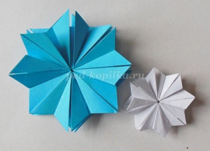 Snowflake în tehnica origami pentru începători