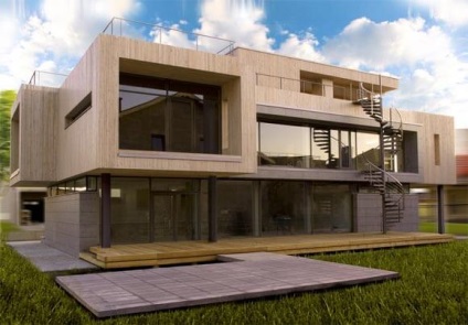 Modern házak lapos tető, amely a projekt választani fotoprimery és videó