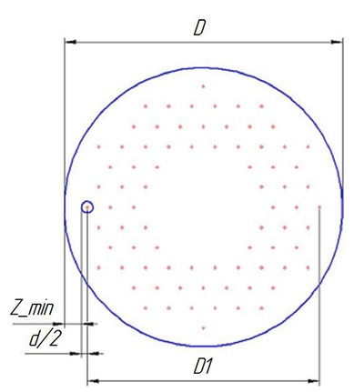 Crearea unei matrice de tuburi diametrale în busola-3d, casc-log