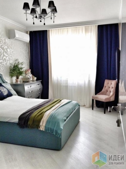 Dormitor în culori deschise, design dormitor independent, dormitor interior fotografie, textile pentru
