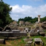 Szobor Zeusz Olympia és a Temple of Olympian Zeus