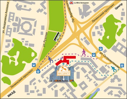 Schema de călătorie cu transportul public spre centru - Medvehte - pe Lenin