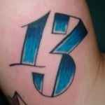 Numarul tatuajului 13, fotografia si cele mai bune schite