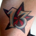 Numarul tatuajului 13, fotografia si cele mai bune schite