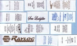 Etichete de etichete pentru etichete de îmbrăcăminte și etichete, orizontale
