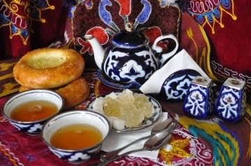 Ceaiul uzbean din Uzbekă sau cel de-a lungul vieții fără ceai în estul minzifa de călătorie uzbekistan