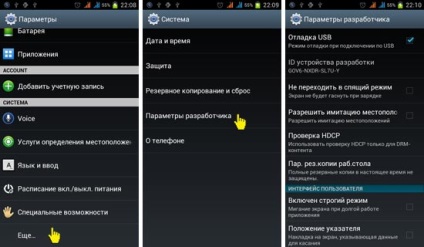 Porniți depanarea pe dispozitivul Android pe dispozitivul USB