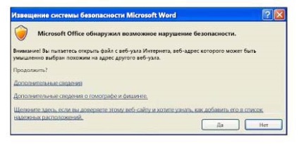 Activați sau dezactivați alertele de securitate despre linkuri și fișiere de la persoane suspecte