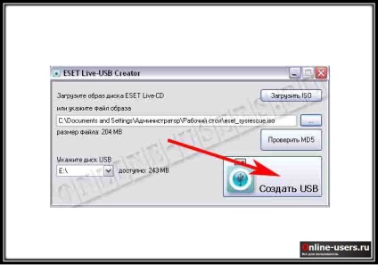 Descărcați pe unitatea flash USB esetlive - usb antivirus