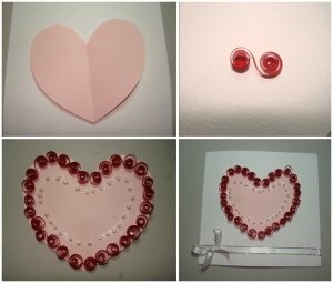 Áttört szív Quilling egy romantikus ajándék