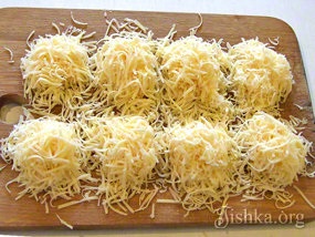 Palacsinta torta gombával és sajttal - főzés receptek lépésről lépésre fotók