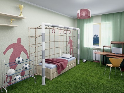 Sala de copii pentru proiectarea și decorarea băieților, fotografii și videoclipuri