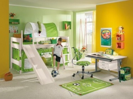 Sala de copii pentru proiectarea și decorarea băieților, fotografii și videoclipuri