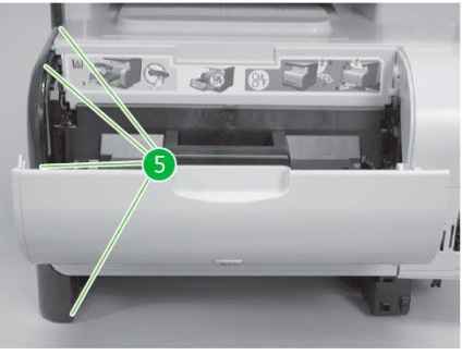 Hp color laserjet cm1312nfi - îndepărtarea centurii de transfer