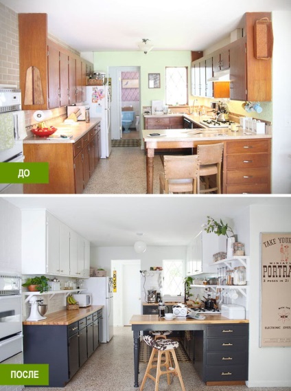 Exemple interesante de bucătării înainte și după reparații - acasă și grădină