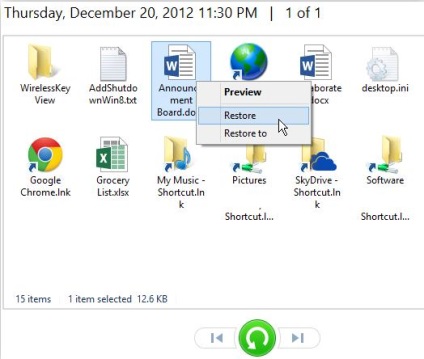 Istoricul fișierelor în Windows 8, ferestre pentru administratorii de sistem