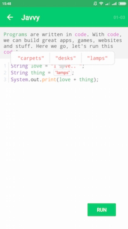 Javvy - și smartphone-ul dvs. vă va învăța cum să scrieți pe java