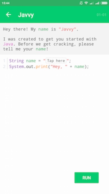 Javvy - și smartphone-ul dvs. vă va învăța cum să scrieți pe java