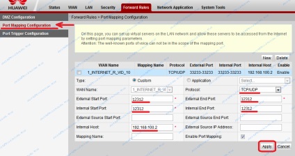 Cum se deschide un port pe hg8245, configurarea hardware-ului